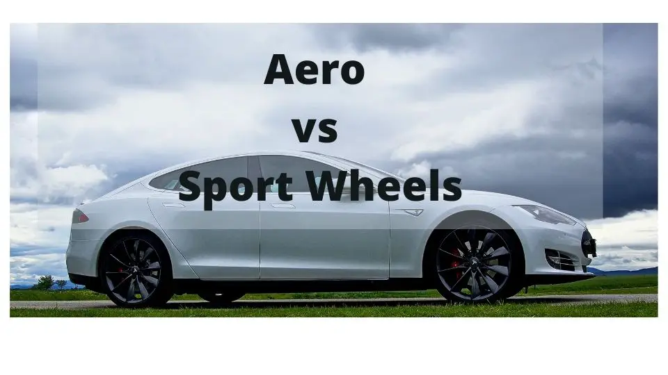 tesla wheels compared aero and sport