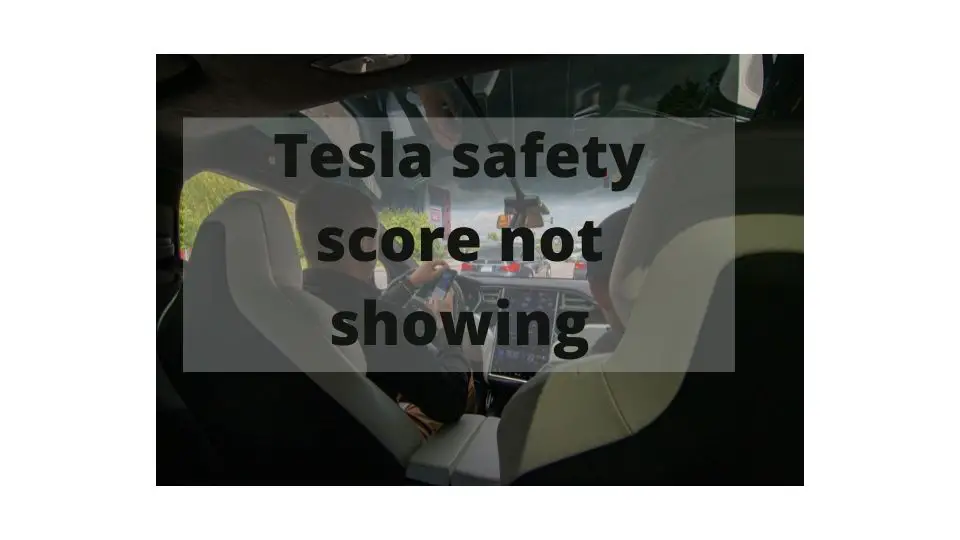 tesla safety score not showing